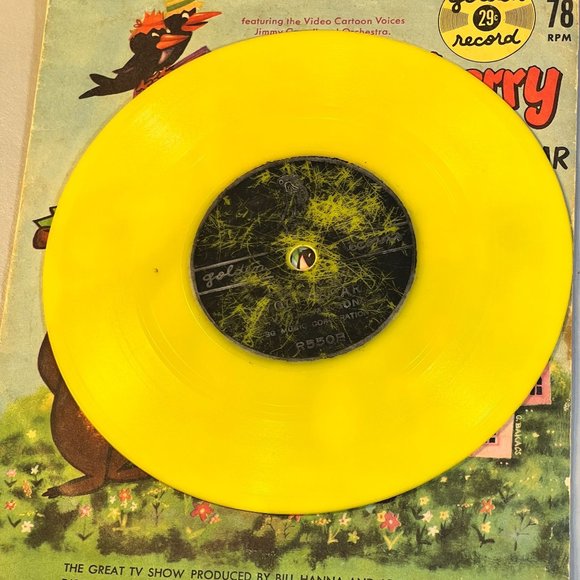 LITTLE GOLDEN RECORDS Huckleberry Hound & His Friends (45 RPM) AND Huckleberry H - Picture 9 of 12